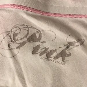 Pink Victoria Secret White Sweatpants